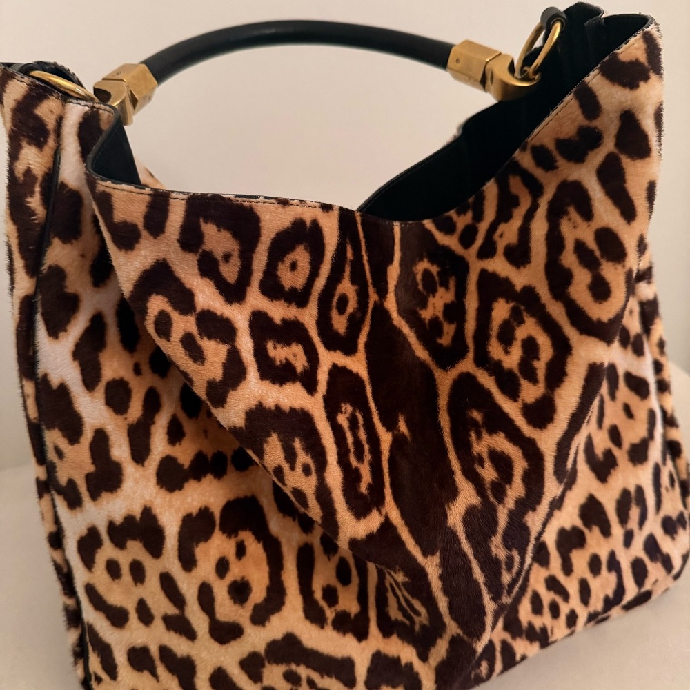 YSL Roady Sac Hobo Bag- Leopard